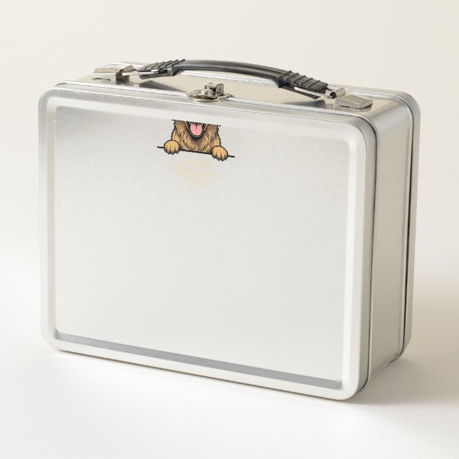 Lunch Box Papa Golden Retriever Gravure Vintage (Devant)