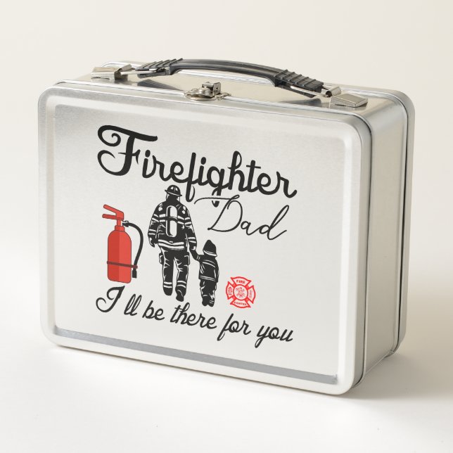 Lunch Box Papa pompier | Cadeaux de Fête des pères (Devant)