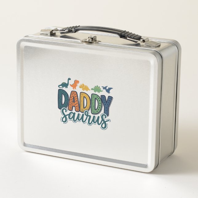 Lunch Box Papa Saurus Mignon Papa Dinosaure Conception Vecto (Devant)