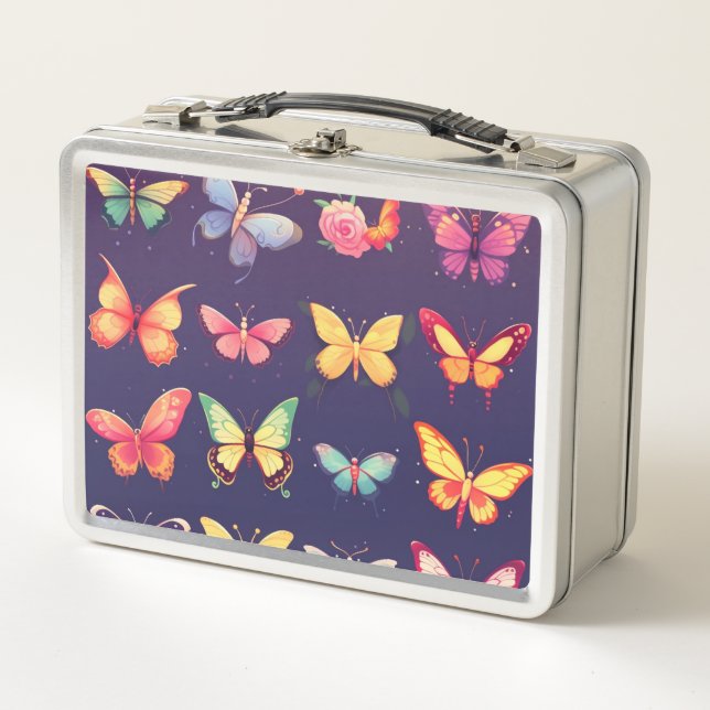 Lunch Box Papillon, anniversaire, boîte, joli papillon (Devant)