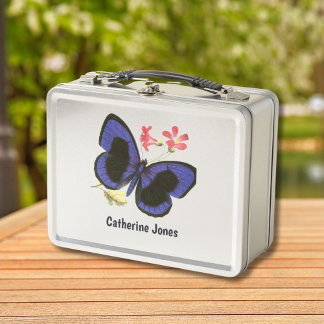 Lunch Box Papillon bleu Personnalisé Enfants Science Nerd