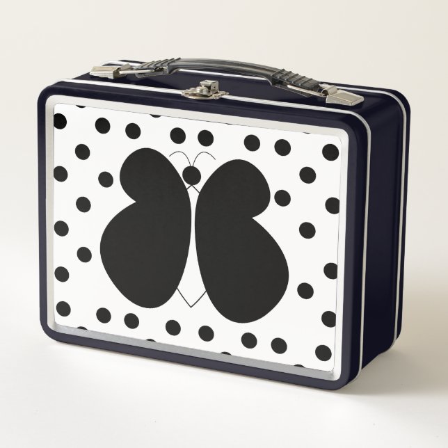 Lunch Box Papillon Mignon à Points Girly  (Devant)