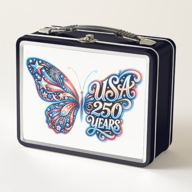 Lunch Box Papillon pour le 250e anniversaire des États-Unis (Devant)