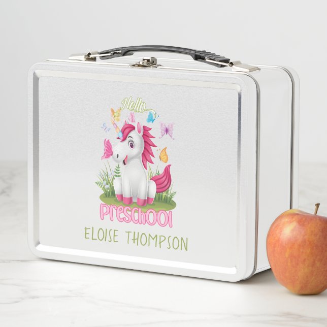 Lunch Box Papillon Unicorn Preschool Retour à l'école (En situation)