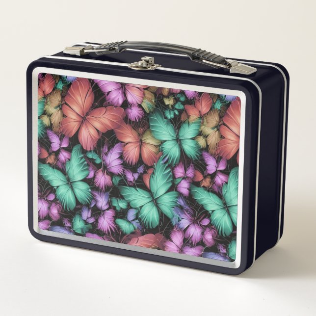 Lunch Box Papillons colorés Imprimer (Devant)