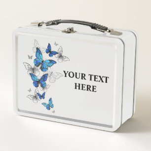 Lunch Box Papillons volants bleus Morpho