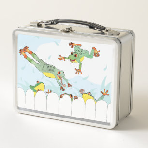 Lunch Box Pâque 5 grenouilles Argent