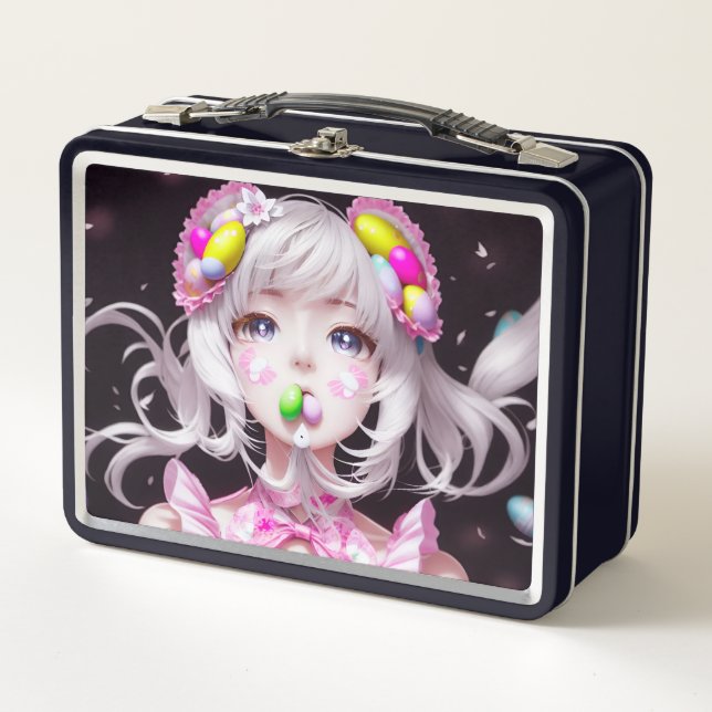 Lunch Box Pâques/printemps Anime fille (Devant)