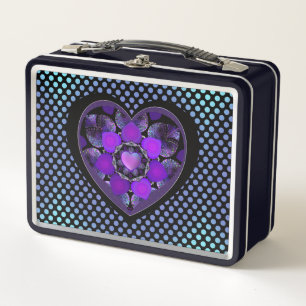 Lunch Box Parapluie violet & coeurs .7