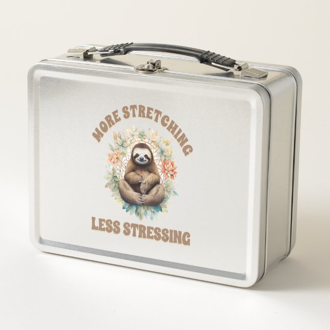 Lunch Box Paresseux s'étirant plus et stressant moins (Devant)