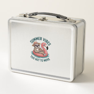 Lunch Box Paresseux Vibrations Été Drôle Flotteur Paresseux