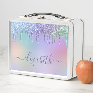 Lunch Box Parties scintillant arc-en-ciel personnalisée