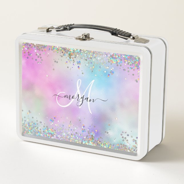 Lunch Box Parties scintillant holographique Rainbow Pastels  (Devant)
