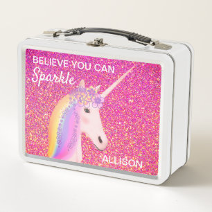 Lunch Box Parties scintillant rose Unicorn Girly Sparkle Per