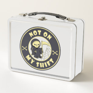 Lunch Box Pas sur mon poste Grim Reaper Citation d'Halloween
