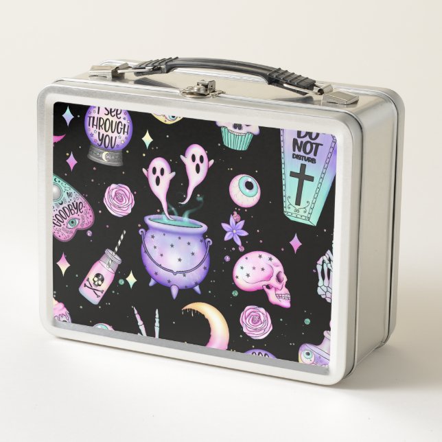 Lunch Box pastel goth motif foncé (Devant)