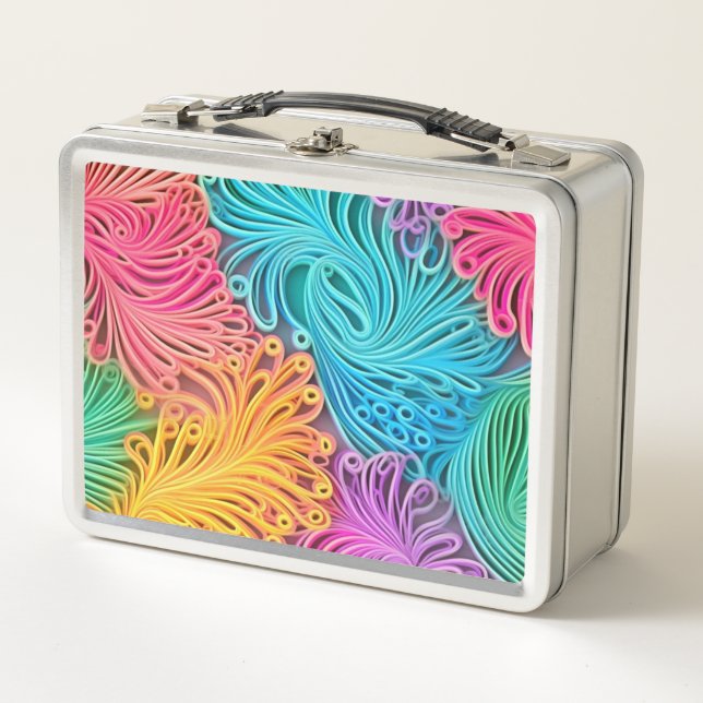 Lunch Box Pastel Psychedelic Neon Colorful Résumé Design (Devant)
