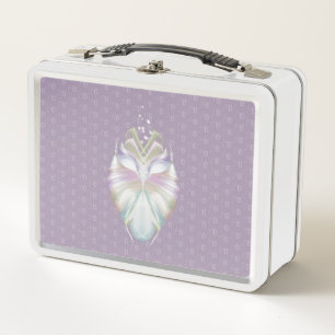 Lunch Box Pastel Purple Oracle Owl Monogram