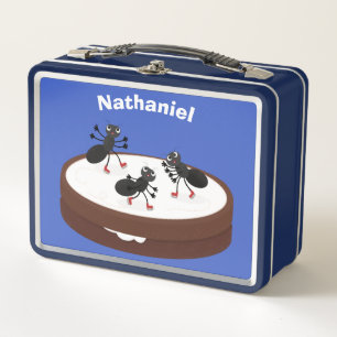 Lunch Box Patinage sur glace de fourmis joyeuses sur dessin 