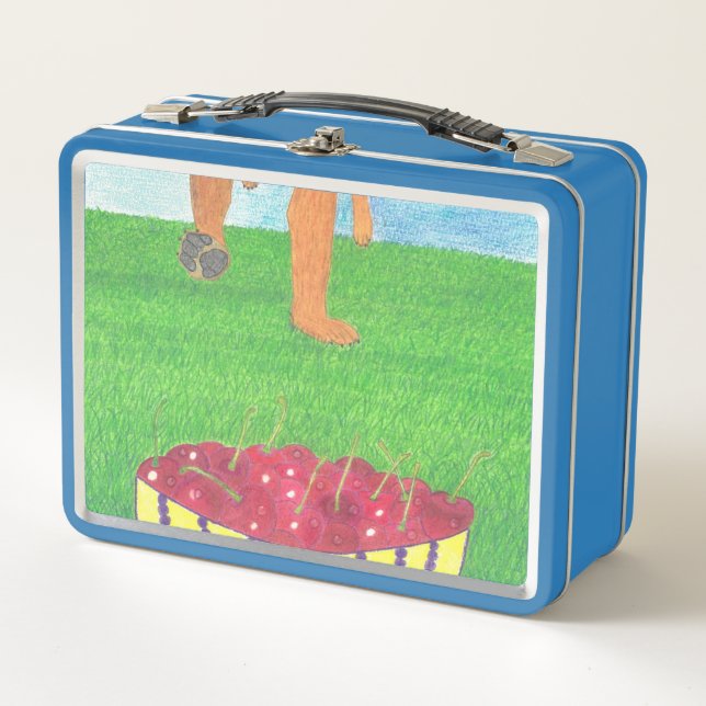 Lunch Box Pattes de chien et cerise (Devant)