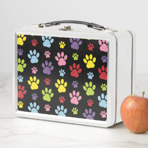 Lunch Box Paws Colorés, Motif Paw, Empreintes de pattes, Paw