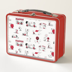 Lunch Box PEANUTS Motif rouge et noir