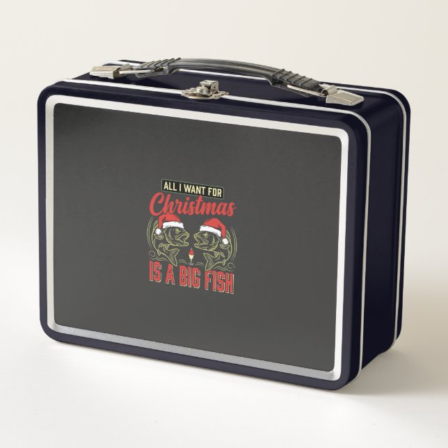 Lunch Box Pêche de Noël Gros Poisson Vacances (Devant)