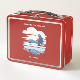Lunch Box Pêche sur glace - Conception d'hiver de pêcheur