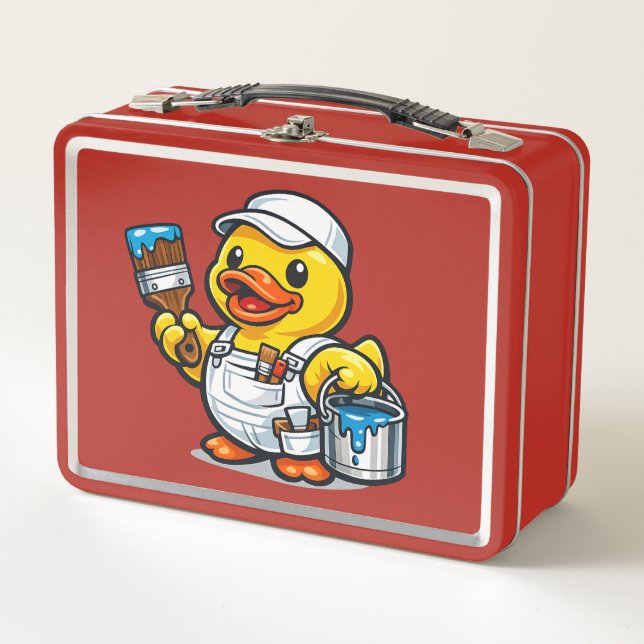 Lunch Box Peintre Canard en Caoutchouc (Devant)
