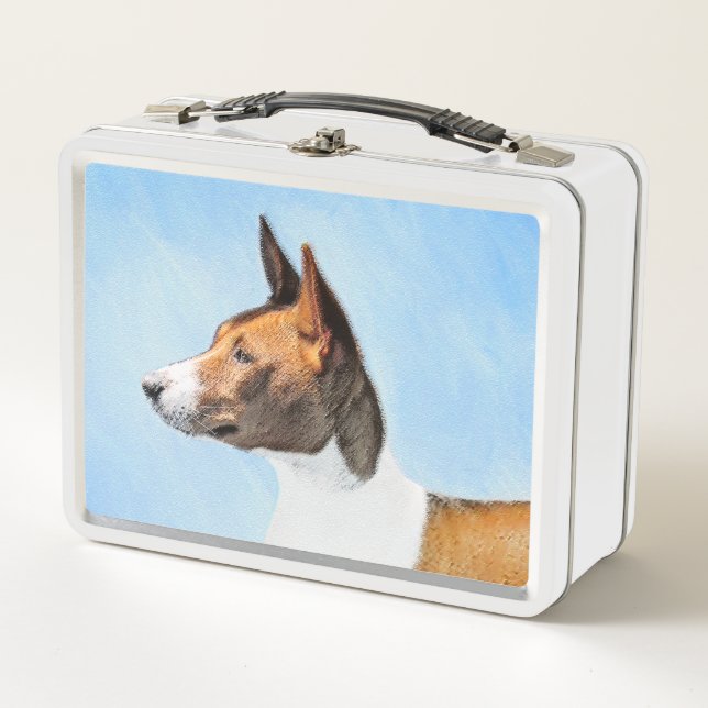 Lunch Box Peinture Basenji - Belle Art Original (Devant)