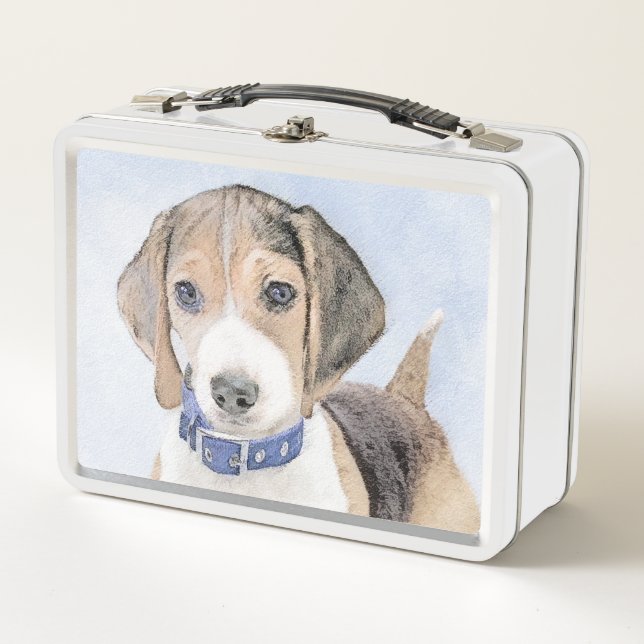 Lunch Box Peinture beagle - Cute Original Chien Art (Devant)