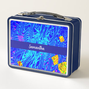 Lunch Box Peinture d'art Abstrait bleu moderne