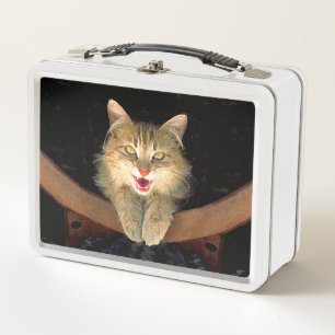 Lunch Box Peinture de chat Mad - Cute Original Cat Art