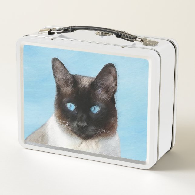 Lunch Box Peinture de chats de Siamese - Cute Original Cat A (Dos)