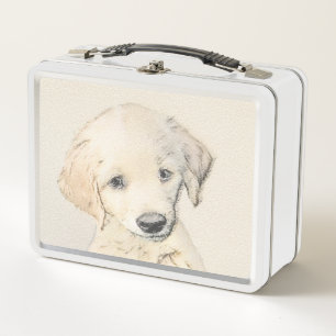 Lunch Box Peinture de chiot d'or Retriever - Art de chien or