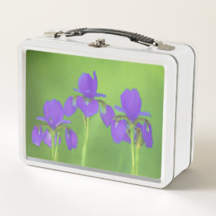 Lunch Box Peinture Iris Violet - Art Fleur Originale