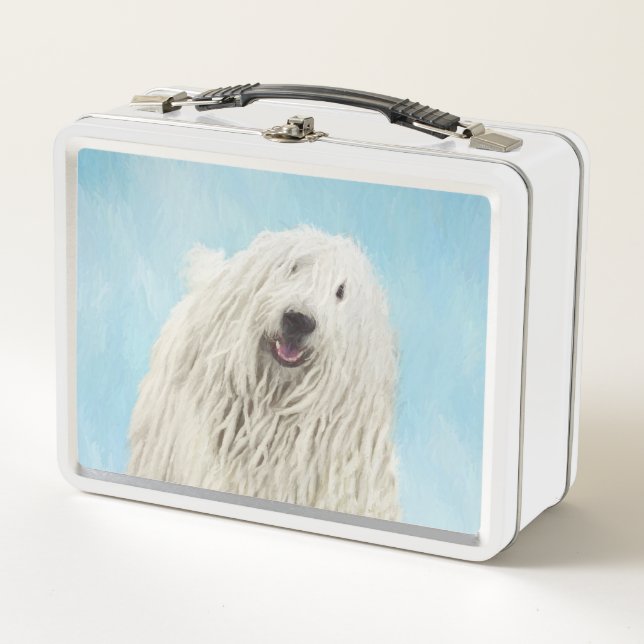 Lunch Box Peinture Komondor - Cute Original Chien Art (Devant)