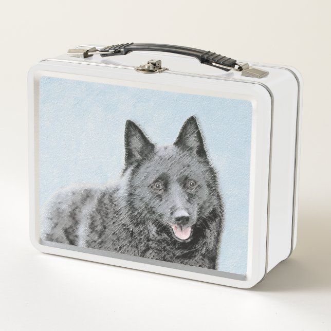 Lunch Box Peinture Schipperke - Jolie illustration originale (Devant)