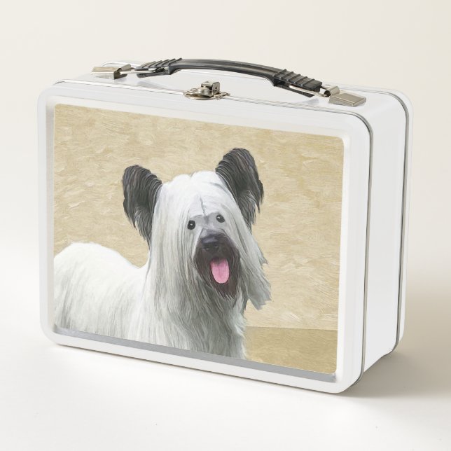 Lunch Box Peinture Skye Terrier - Cute Original Chien Art (Devant)