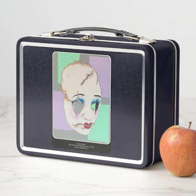Lunch Box Peinture 'Uncanny Valley' sur un  (En situation)