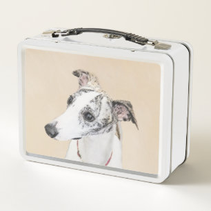 Lunch Box Peinture Whippet - Jolie art original chien