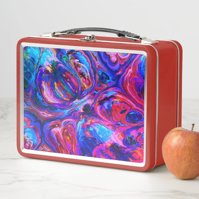 Lunch Box Peintures à teintes pourpres modernes (En situation)