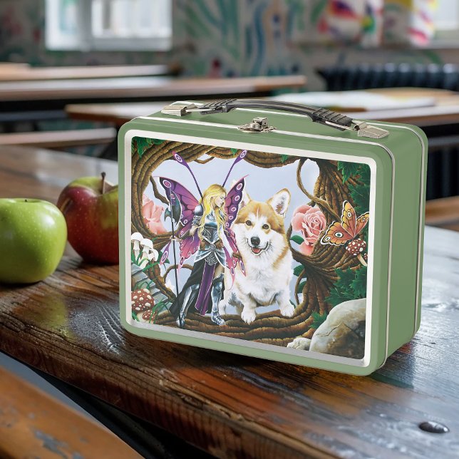 Lunch Box Pembroke Welsh Corgi Fairy Imaginaire (Créateur téléchargé)