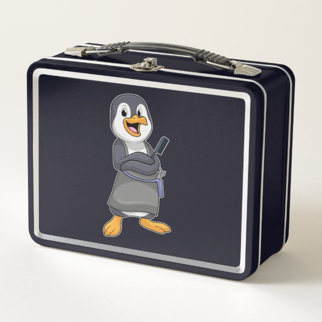 Lunch Box Penguin en coiffure avec peigne (Devant)