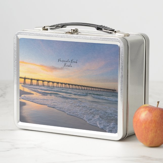 Lunch Box Pensacola Pier Plage Sunrise Lunette (En situation)