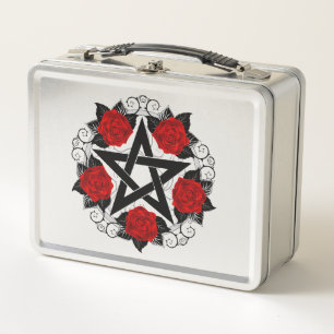 Lunch Box Pentagramme aux roses rouges