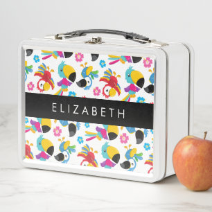 Lunch Box Perroquets colorés, perroquets tropicaux, Votre No