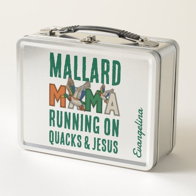 Lunch Box Personalized MALLARD MAMA Duck Mom (Devant)