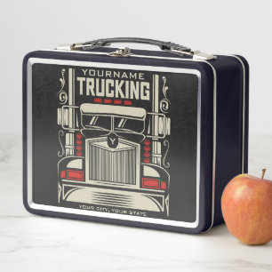 Lunch Box Personalized Trucking 18 Wheeler BIG Trucker