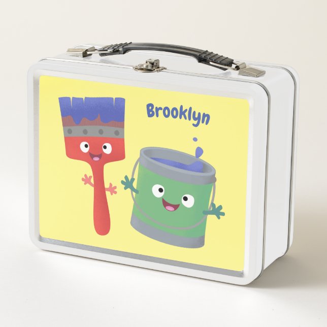 Lunch Box Personnages de peinture et de pinceau mignons (Devant)